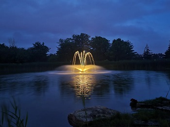 This fountain beautiful Aqua Contriol Super Lily fountain is dedicated to Larry Trollope at the Elgin Mills Cemerery in Richmond Hill Ontario.
