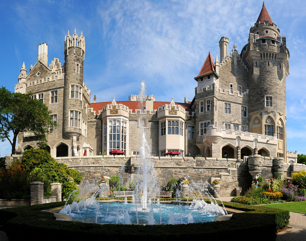 Garden fountain in front of Casa Loma, Toronto