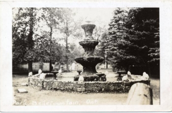 This is one of the oldest images of the Belfountain showing the fountain operating at its fullest.
